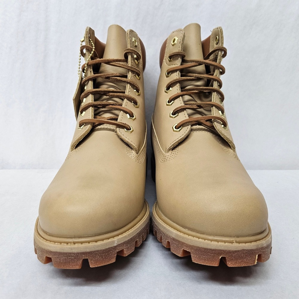 Timberland Premium 6 Inch Boot Waterproof TB0A2P6WEN2 Medium Beige Men Size 8.5 - Picture 4 of 9